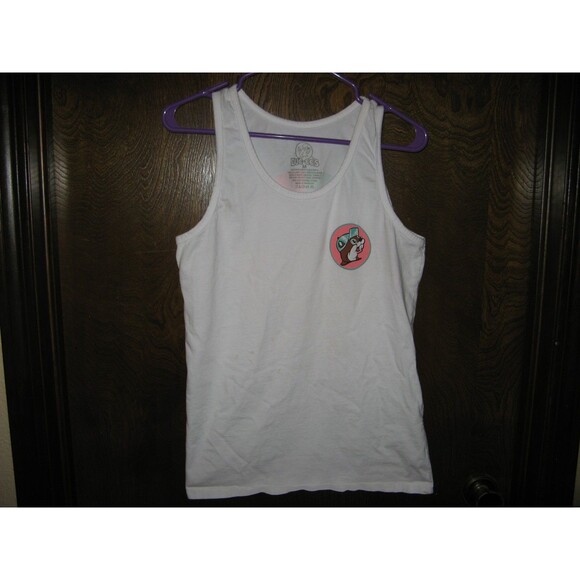 Mens Buc-cee's White Tropical Palm Trees Tank Top Shirt Size M - Picture 1 of 3